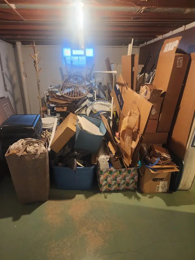 Roll-off dumpster container at job site for Cleanout Dumpster Rental in Wood Dale